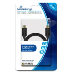 Καλώδιο MediaRange DisplayPort gold-plated contracts, 2.0M, Black