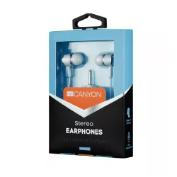 Ακουστικά Canyon Stereo headphones with mic, 3.5mm WHITE