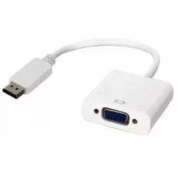 Μετατροπέας DisplayPort male σε VGA female Λευκό Powertech Display Port to VGA