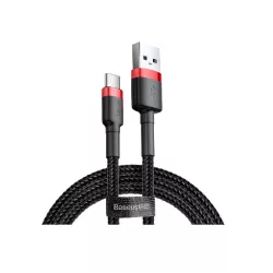 Καλώδιο Φόρτισης TYPE C Baseus Cafule Braided USB 2.0 Cable USB-C male - USB-A male Μαύρο 1m