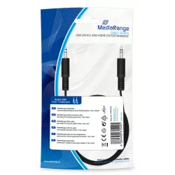 Καλώδιο Ήχου Mediarange connection Jack plug 3.5mm/Jack plug 3.5mm, 1.5m, black