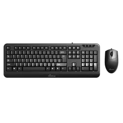 Σετ Ενσύρματο Ποντίκι/Πληκτρολόγιο Mediarange 3-button mouse set, Wired (Black)