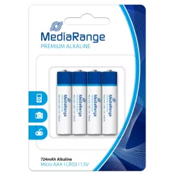 Αλκαλικές Μπαταρίες Mediarange Premium Micro AAA LR03 1.5V Pack 4