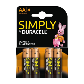 Αλκαλική Μπαταρία Duracell Simply AA 1.5V (LR6) (4Pack)