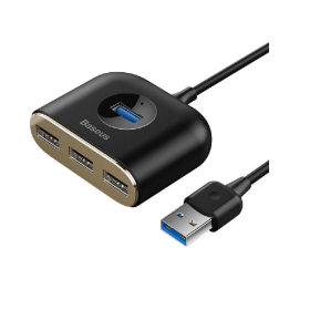 Hub usb adapter Baseus Square round 4in1 USB3.0 1m Black
