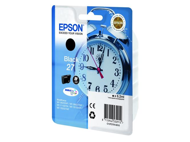 Epson Μελάνι Inkjet Series 27 Black (C13T27014012) (EPST270140)