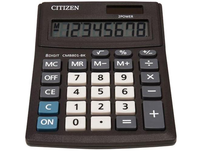 Citizen Αριθμομηχανή Απλή CMB801 8 Ψηφίων σε Μαύρο Χρώμα