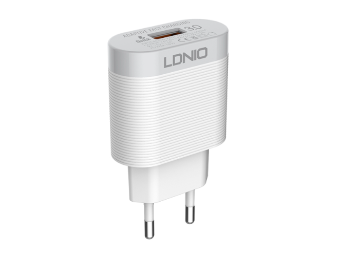 Φορτιστής Ldnio με Θύρα USB-A 18W Quick Charge 3.0 Λευκός