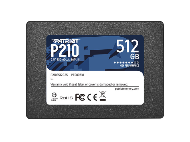 SSD PATRIOT P210S512G25 P210 512GB 2.5'' SATA 3