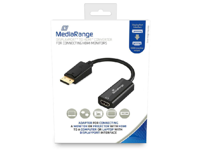Καλώδιο Converter DisplayPort to HDMI Gold-Plated MediaRange