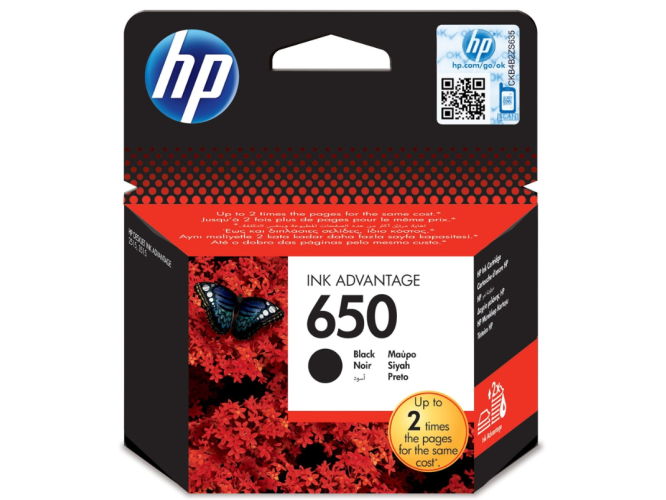 HP Μελάνι Inkjet No.650 Black (CZ101AE)